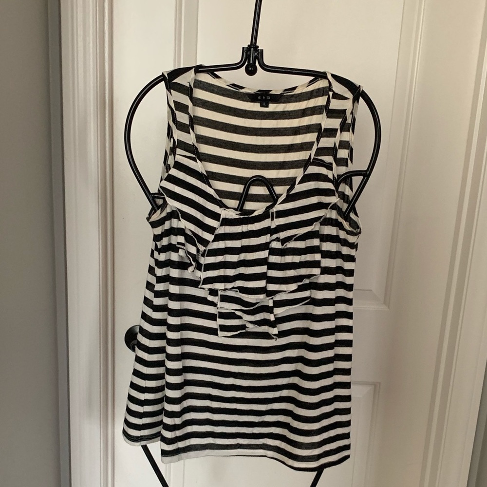 S & D stripped tank top